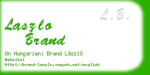laszlo brand business card